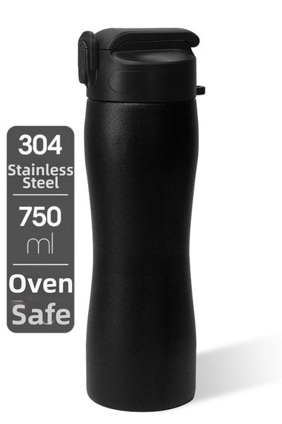 ByKurt زجاجة مياه ستانلس ستيل مع شفاطة - زجاجة مياه رياضية من الفولاذ 304، تص...