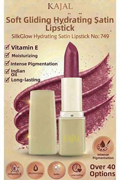 KAJAL Soft Edition Moisturizing Pearlescent Lipstick – Silkglow Hydrating Sat...