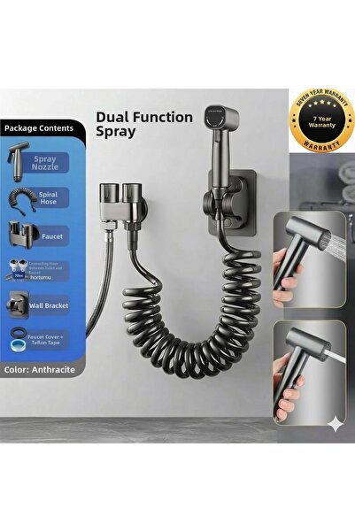 OEM Bathroom Bidet Pressure Sprayer Bidet Faucet Toilet Hose Anthracite Dual ...