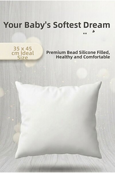 YUNUSOĞLU HOME Baby Pillow Premium Beaded Silicone Filled Soft and Comfortabl...