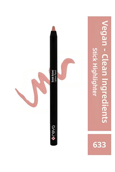 REVA قلم تحديد شفاه نباتي نظيف – قلم تحديد شفاه كريمي مكثف بلون رمال الصحراء ...