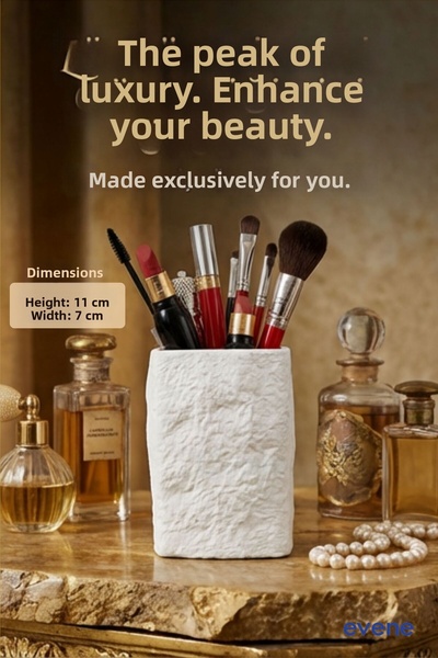 Evene Makeup Organizer, Makeup Brush Holder, Makeup Organizer Set, White Color, Model 7