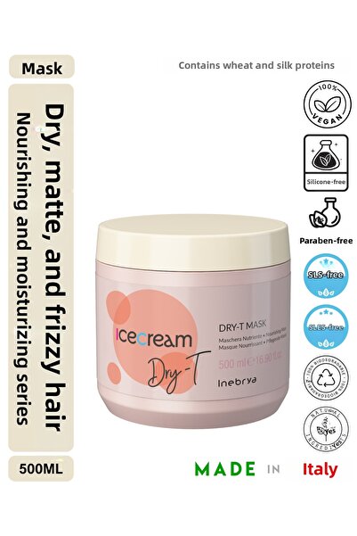 Inebrya Ice cream قناع مغذي للشعر دراي تي 500 مل
