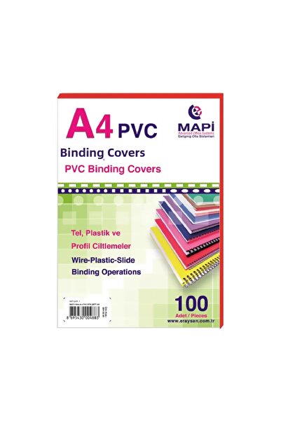 Mapi Copertă din PVC A4 160 microni ROȘU 100 BUC