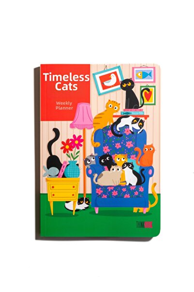 Thinkbook Agenda atemporală, Scaun colorat pentru agenda pisicilor atemporale