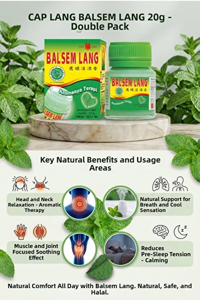 CAP LANG Balsem Lang 2-Piece Set Aromatic Refreshing Daily Use Massage Balm 20 g