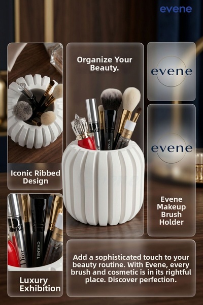 Evene Makeup Organizer Makeup Brush Holder Makeup Organizer Organizer White Color Model 79