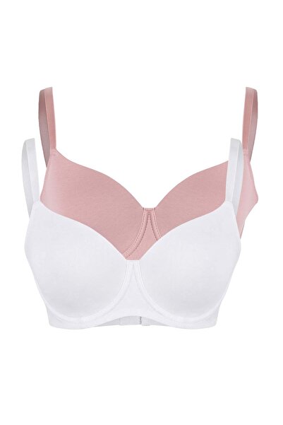 Trendyol Curve Sutien cu căptușeală în două straturi Dusty Rose-Ecru, pachet ...