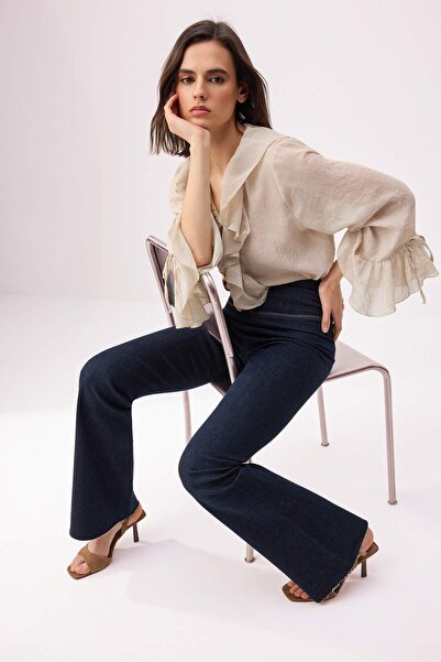 Trendyol Collection Dark Blue High Waist Soft Extra Stretchy Knitted Skinny L...