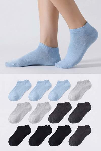 Trendyol Kollektion Blau-Mehrfarbig 12er-Pack Socken in Übergröße Gestrickte ...