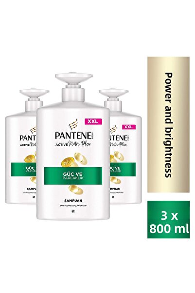 Pantene Șampon Pro-V Strength and Shine, sticlă cu pompă 800 ml. Pentru păr s...