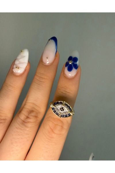 Xui Trend Marka Model Nazar Boncuk Göz Zirkon Taş Detaylı Gold Ayarlanabilir ...