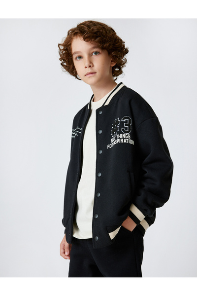 Koton Jungenbekleidungsjacke 5wkb30012tk Schwarz