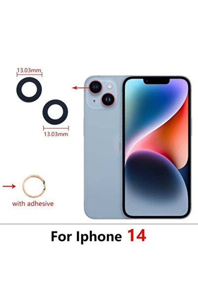 OEM iPhone 14 Arka Kamera Camı Lens Seti