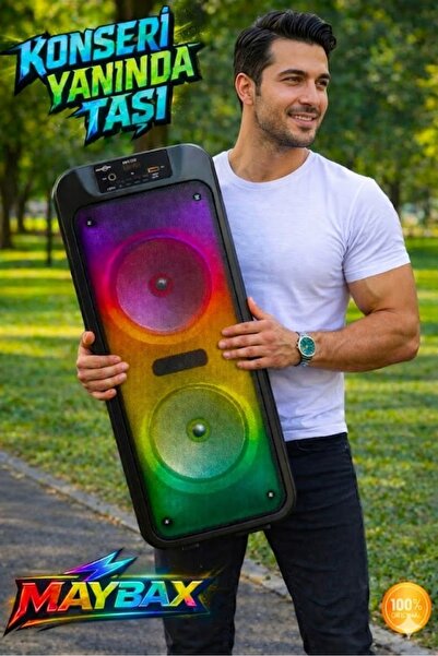 PARTY CONFERENCE BT/TF/USB/FM BLUETOOTH SPEAKER WITH HIGH BASS DUAL SPEAKER LIGHT