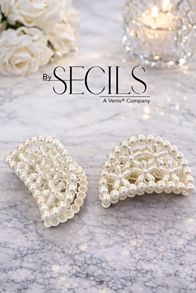 VENİV Pearl Comb Luxury Buckle 2 Pieces