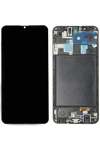 Samsung A20 sm-a205f Çıtalı SERVİS Lcd Dokunmatik Ekran (Siyah)