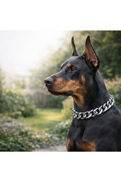 LOOL PREMİUM 4cm KALIN HAFİF ZİNCİR TASMA KÖPEK KOLYE GÜÇLÜ AKRİLİK