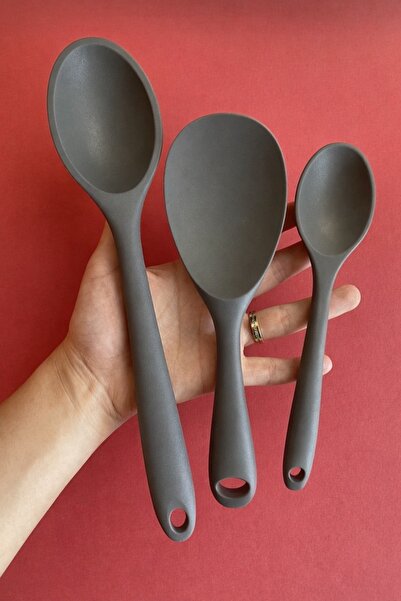cephome güvenilir alışverişin adresi Silicone Ladle Gray (28cm) 1 Pc