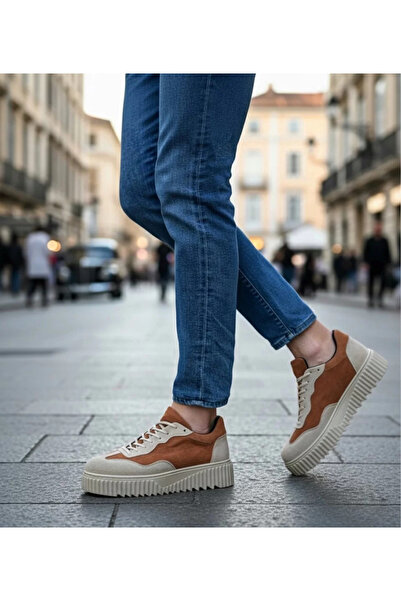 BOA BA0802 Ανδρικά παπούτσια casual με ψηλή σόλα BOA Tan Suede