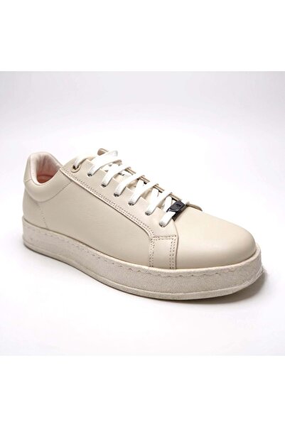LUCIANO BELLINI Men's Leather Casual Shoes C15003 - Cream - 44