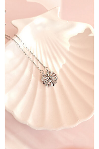 MİLUNXTE Mıknatıslı Açılır Kapanır Kalpli Yonca Tasarım Kolye – Yonca Model Ç...