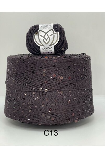 VAVIVO HANDKNITTING YARNS VAVIVO GALAXY 3+6 MM İRİ PULU PAYETLİ EL ÖRGÜ İPİ V...