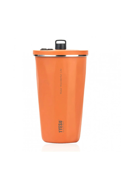 Tyeso بهلوان برتقالي سعة 600 مل - ترمس مفرغ من الهواء والفولاذ المقاوم للصدأ