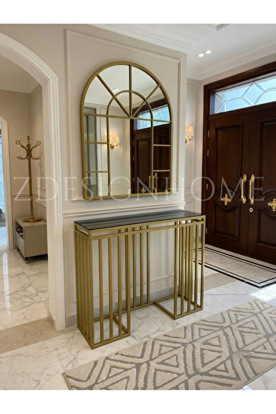 zdesignhome 80X100 CM AYNA, 90X30X100 CM DRESUAR GOLD Z-01