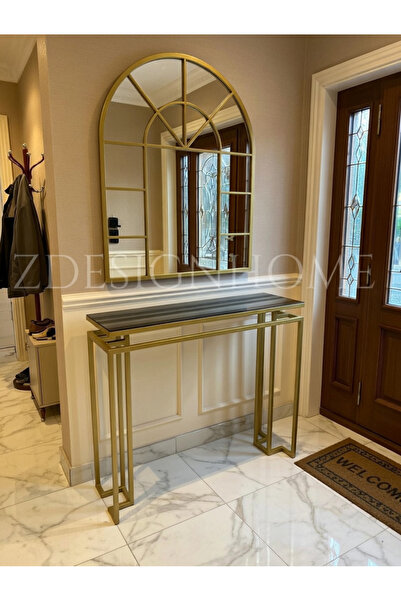 zdesignhome 80x100 CM AYNA, 90X30X100 CM DRESUAR GOLD ZD-01