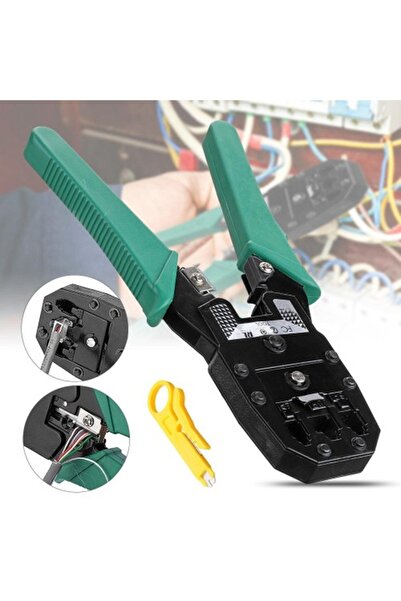 Derwell Ağ Sıkma Pensesi Utp Kablo Crimperi 8p 8c 6p 4p Rj45 Internet Etherne...