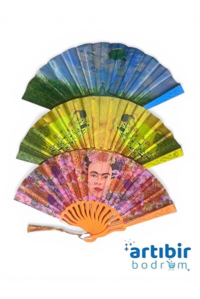artıbir bodrum Şık Tasarım Serinletici 3 Lü Yelpaze