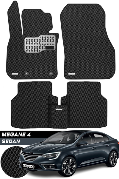 TORPEDO Megane 4 Sedan Uyumlu Hücreli Premium Eva Paspas Seti Tam Set Paspas ...