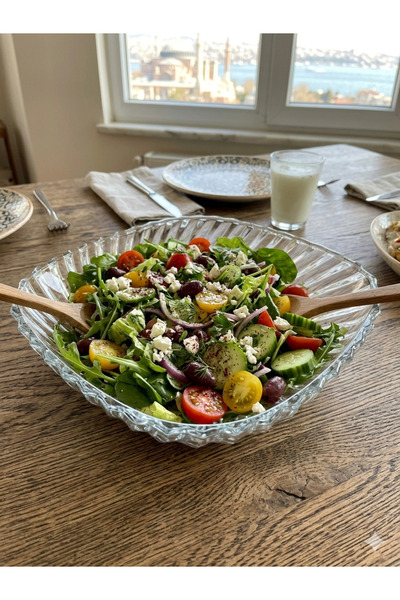 PAKETLENDİ وعاء تقديم السلطة الكبير الحجم من سانتا جلد ن، طبق تقديم السلطة وا...