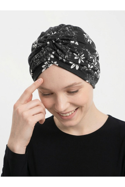 elysianfidan Turban instantanee cu model Midnight Blossom, căptușit, pentru h...
