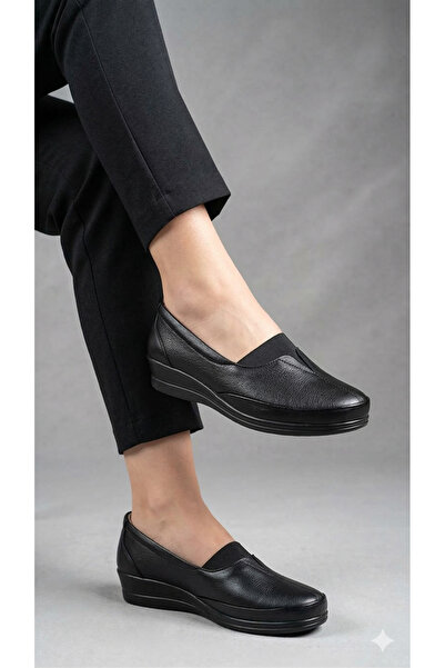 uway Women's Genuine Leather Full Orthopedic Comfortable Non-Slip Sole Wedge ...