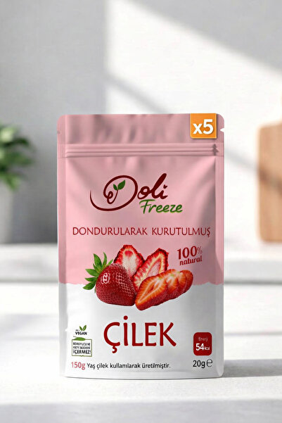 Dondurularak Kurutulmuş Çilek 15 gr 5'li Set