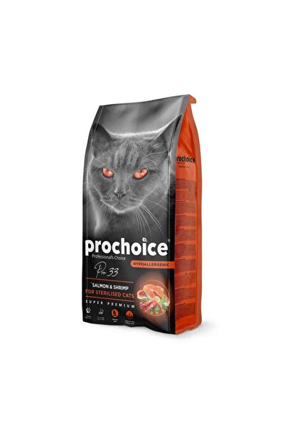 ProChoice Pro 33 Somonlu ve Karidesli Düşük Tahıllı Kısırlaştırılmış Kedi Mam...