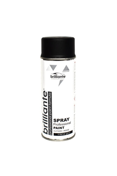 BRILLIANTE Vopsea spray Negru Grafit Mat, Ral 9011, 400ml Negru