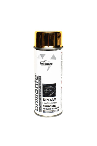 BRILLIANTE Vopsea spray cromată (aurie) 400ml aurie