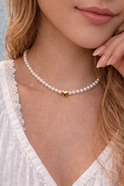 MakeWell Seashell Beaded Clover Heart Butterfly Necklace – Natural Seashell S...