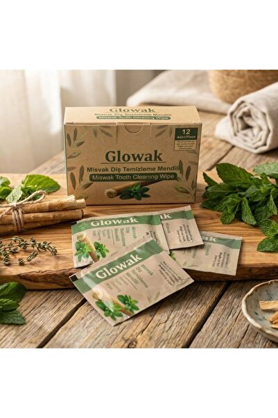 Glowak Misvak Özlü Diş Temizleme ve Beyazlatma Mendili
