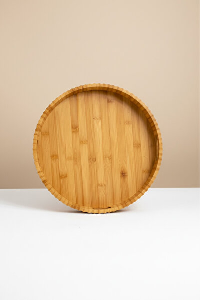 MİEN Bamboo Tray 30 cm |   Natural Wood Serving and Presentation Tray