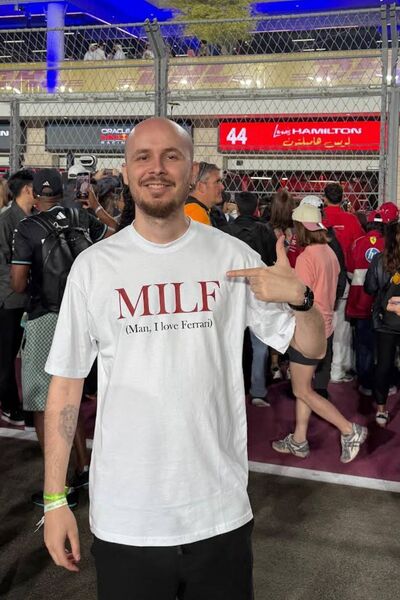 Ninkasiwear F1 Motorsport Serisi Oversize MİLF Ferrari Baskılı %100 Pamuklu T...