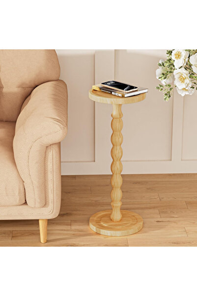 Generic Vintage-Style Natural Wood Round Side Table/Coffee Table for Bedrooms...