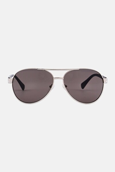 Calvin Klein نظارة شمسية أفياتور للرجال CK19316S، فضية