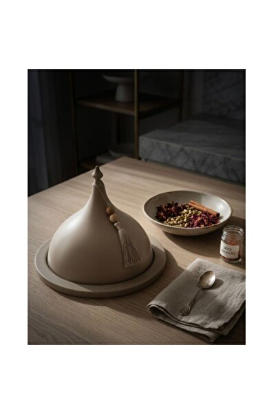 Mado Gallery حامل حلويات وتمور مخروطي الشكل بلون العاج مع شرابة - حامل ديكور ...