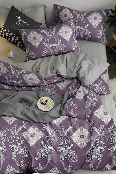 İQON طقم غطاء لحاف مطاطي مزدوج - وردة مجففة