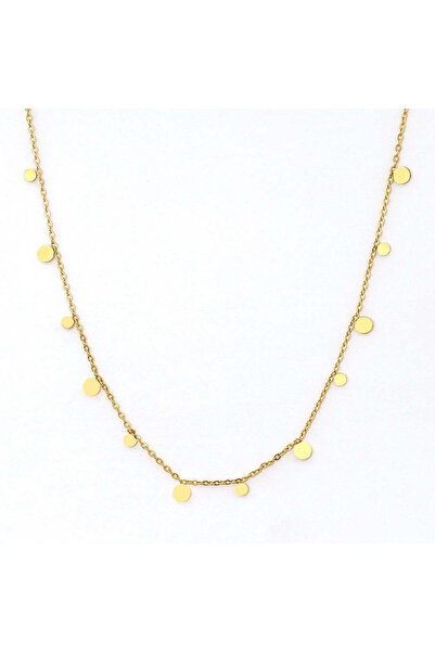 Pursehuit Colier auriu, realizat din oțel inoxidabil, suflat cu aur de 18k, c...