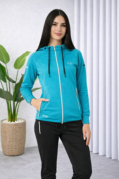 zeyra New Season Scuba Fabric Zipper and Hooded Stylish Sports Women's Tracks...